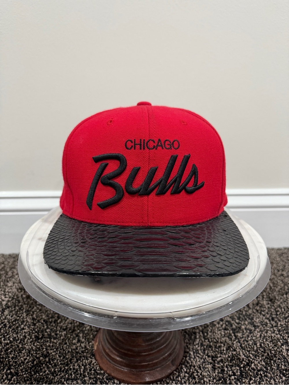 Just Don x Mitchell & Ness NBA Chicago Bulls Red Python Hat